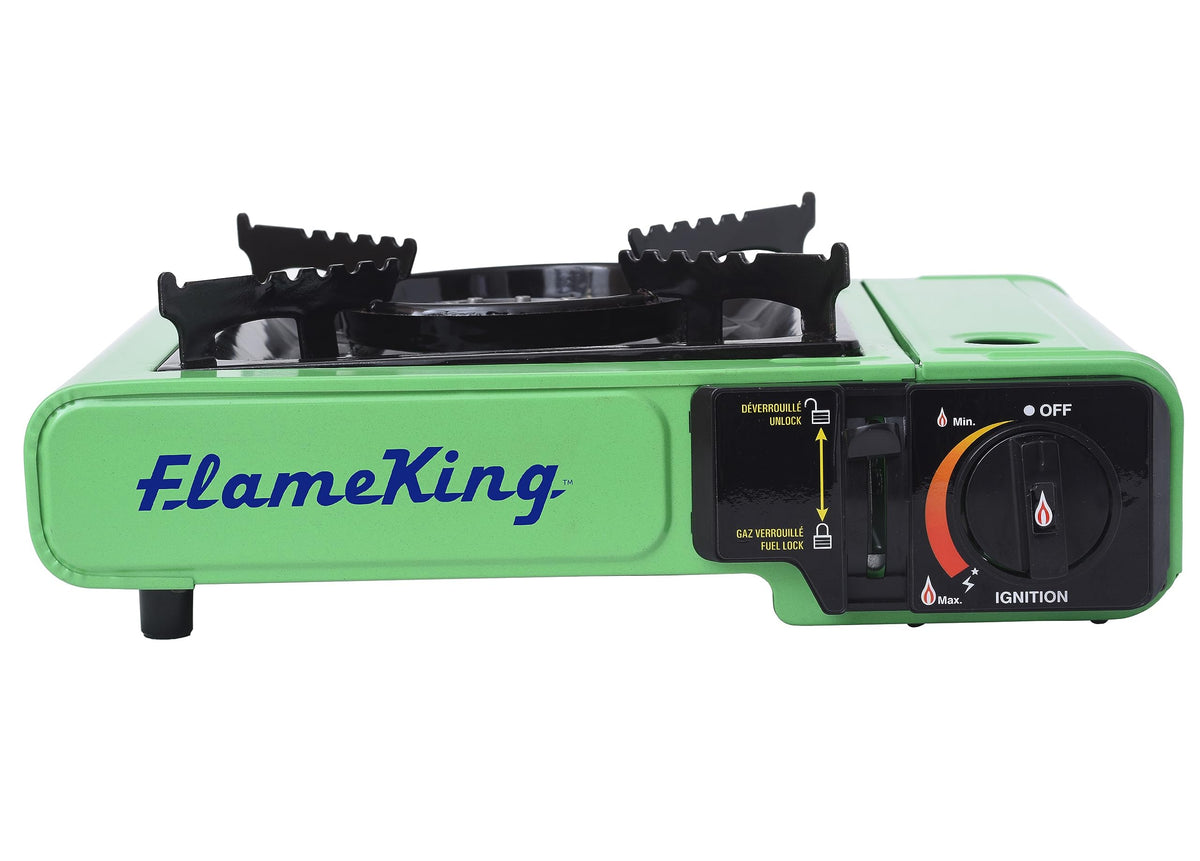 FLAME KING VT-505 Flame King YSNVT-505 Dual Fuel Butane & Propane Gas Camping Stove with Single Burner, Portable and Great for Outdoor Cooking, Backpacking