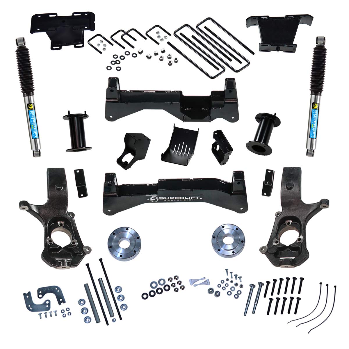 SUPERLIFT 84061 RealTruck Superlift Lift Kit Shock Box for Chevy Silverado/GMC Sierra | Rear Bilstein 5100 Series Shocks | 84061 | Fits 2007-2018 Chevrolet Silverado / GMC Sierra with 8" Lift
