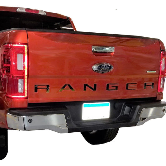 PUTCO 55554BPFD Putco Ford Ranger Tailgate Lettering Kit - Black Platinum - Cut Lettering - Fits Ford Ranger 2019-2023
