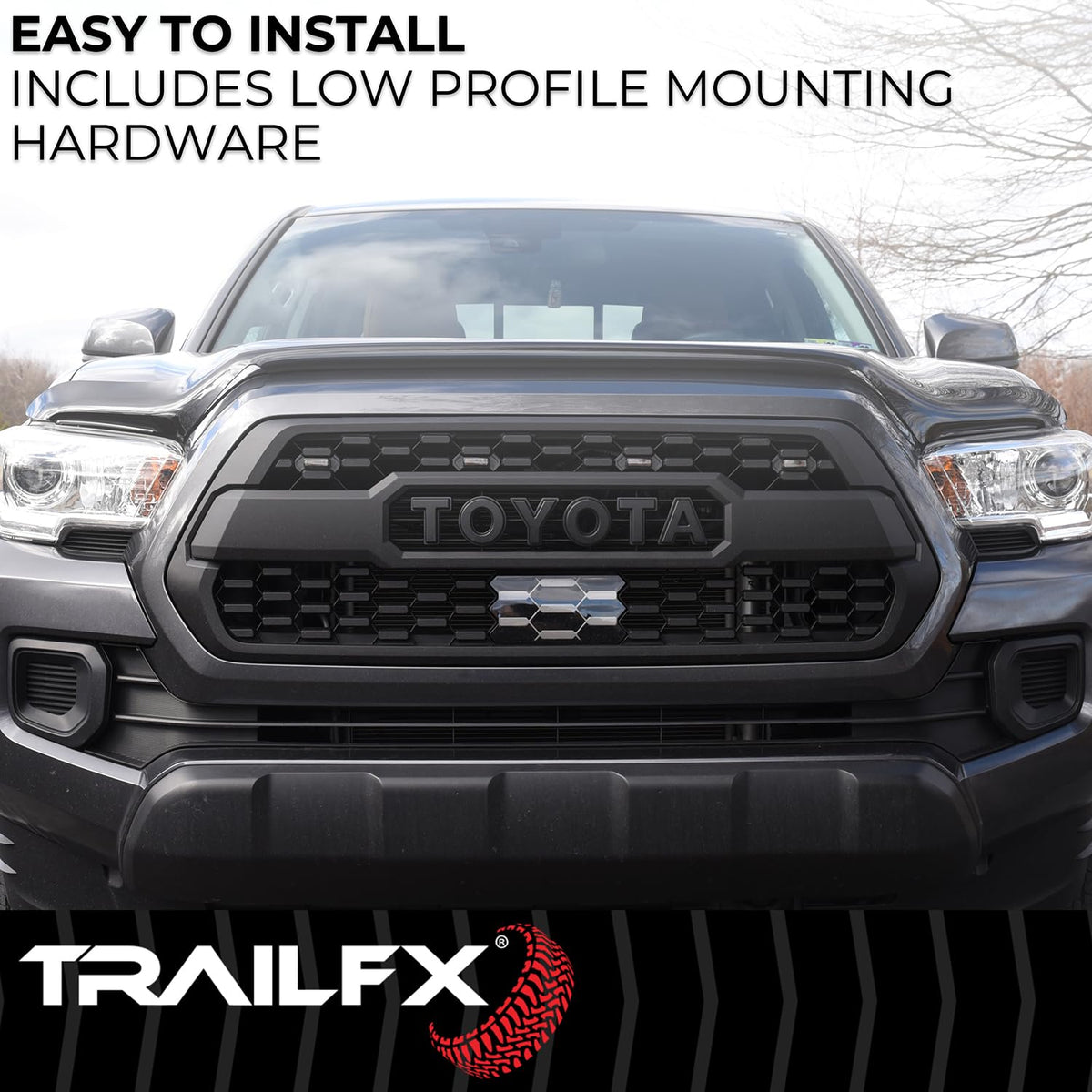TRAILFX 8489H Trailfx Bug Shield Hood Protector – Smoke Acrylic Wrap-Around, Low Profile, No-Drill Raised Mount, Fits 2007–2013 Chevrolet Avalanche, 2007–2014 Subur