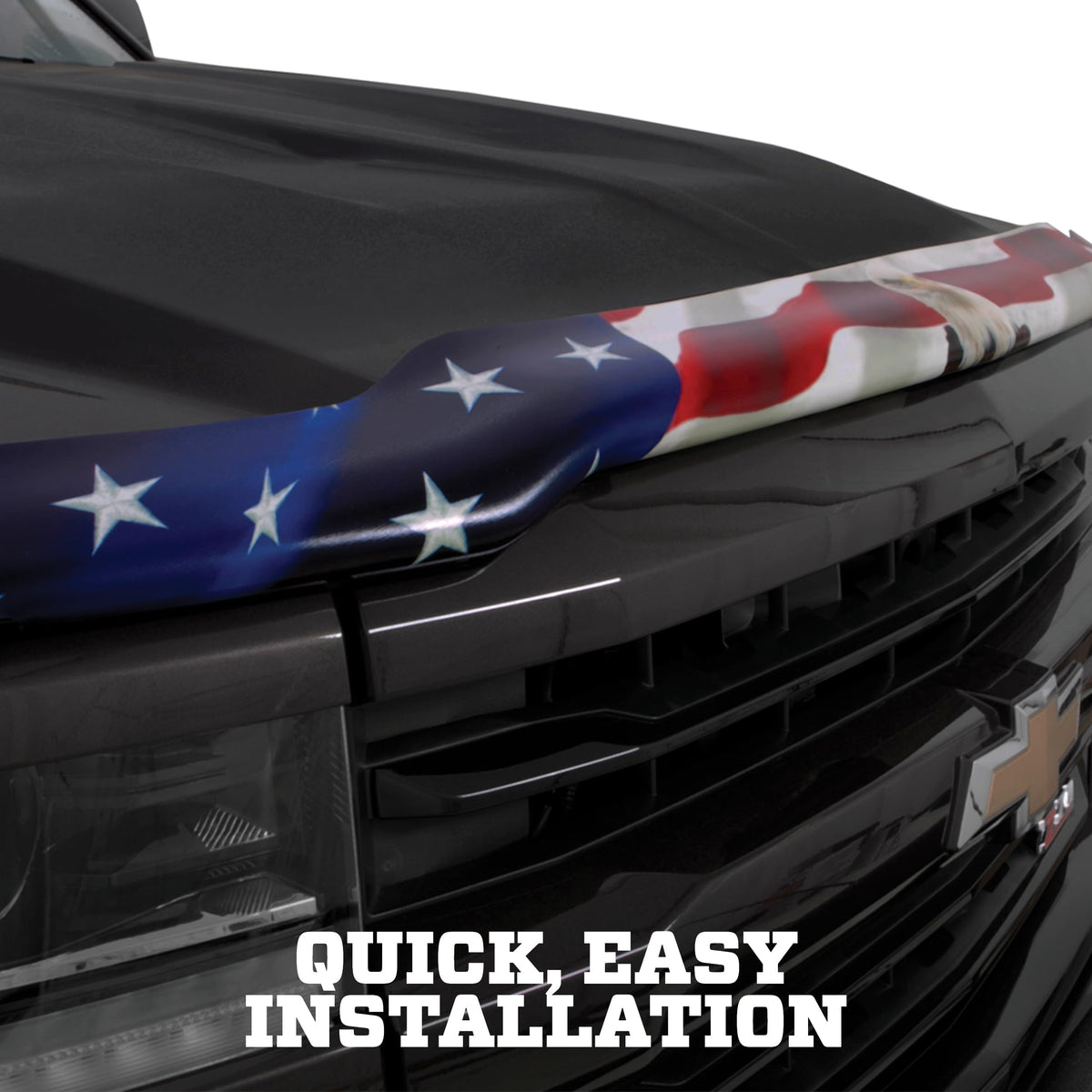 Husky Liners 2818956 Hood Protector w/American Flag High Profile/Bug