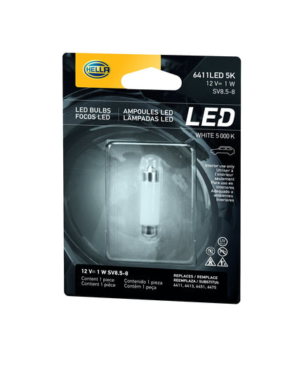 Hella 6411LED5K 5K LED Performance Bulb, 12V, 1W, 5,000 Kelvin