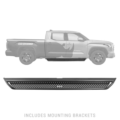GO RHINO D14436T Go Rhino Dominator Xtreme D1 Sidestep & Brackets | Mild Steel, Textured Black | D14436T | Fits 2022-2024 Toyota Tundra Crew Max Pickup