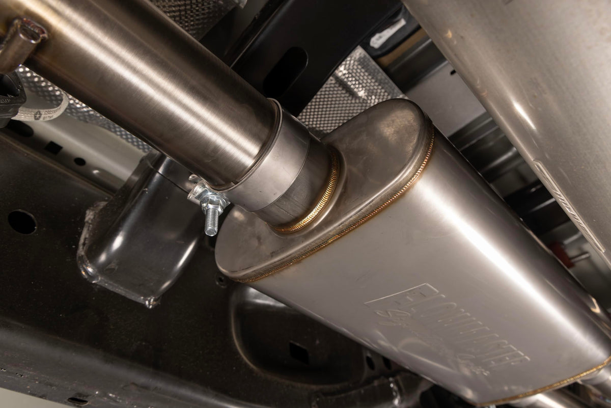 FLOWMASTER 737889 Flowmaster 737889 Signature Series Exhaust Kit 3 Inch 304 Stainless Steel 4.5 Inch Black Chrome Tips Compatible with 2019-2024 RAM 1500 New Body 5.7L with Factory Dual Exhaust 2 & 4WD All Wheelbases
