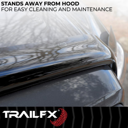 TRAILFX 8489H Trailfx Bug Shield Hood Protector – Smoke Acrylic Wrap-Around, Low Profile, No-Drill Raised Mount, Fits 2007–2013 Chevrolet Avalanche, 2007–2014 Subur