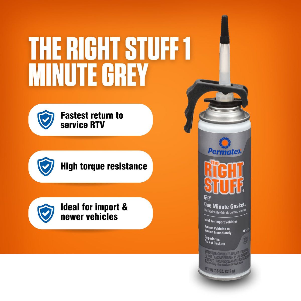 PERMATEX 85144 Permatex 85144 The Right Stuff Grey Gasket Maker, 7.5 oz.