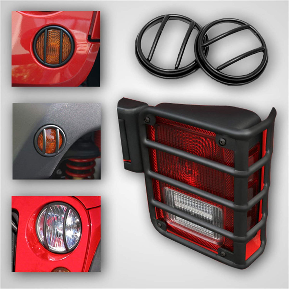 RUGGED RIDGE 12496.02 Rugged Ridge | Euro Guard Kit, Black, 10 Piece | 12496.02 | Fits 2007-2018 Jeep Wrangler JK/JKU