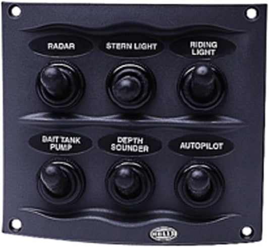 Hella H73070041 Gray 2-Row 6-Way Compact Switch Panel, Multi