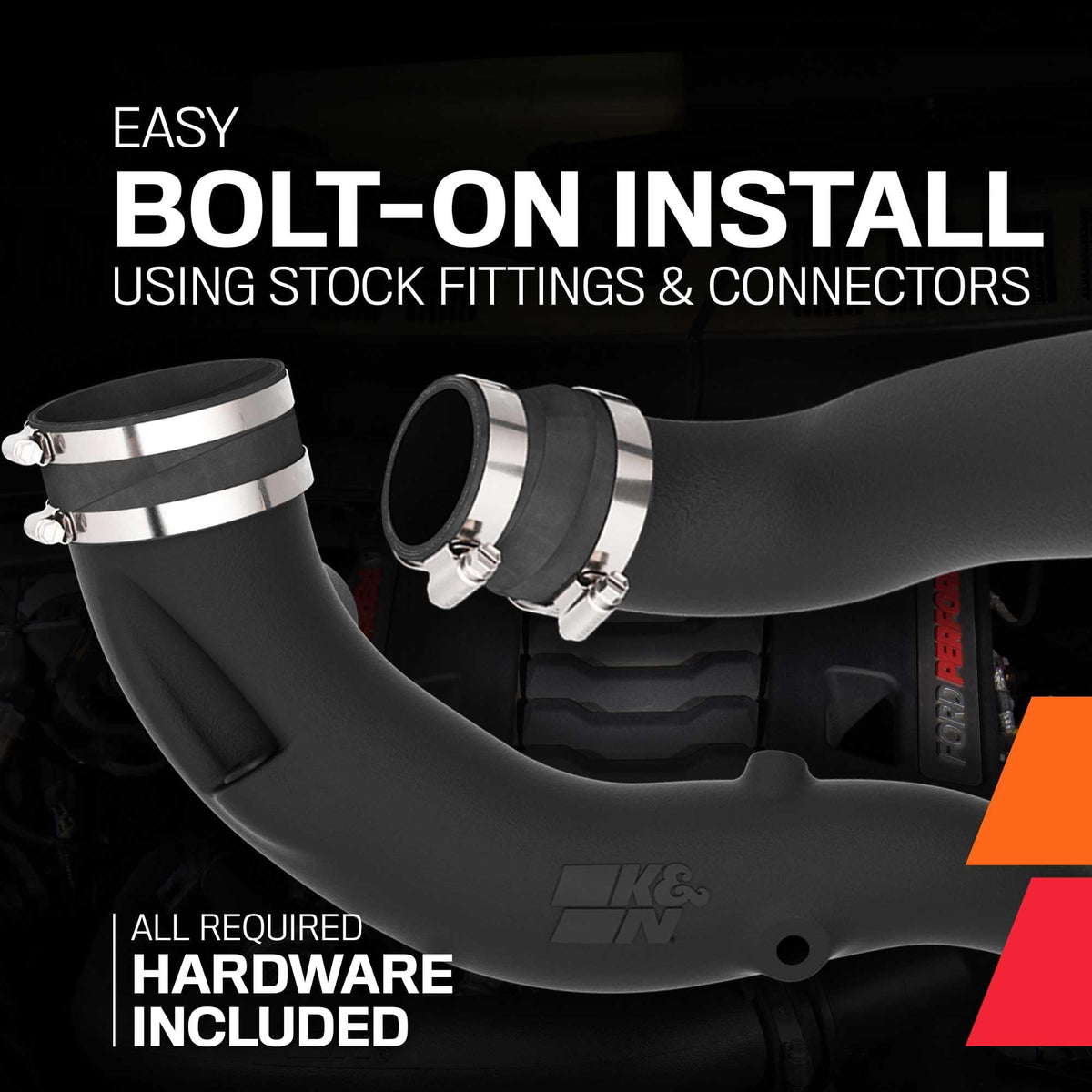 K&N FILTER 63-2623 K&N Cold Air Intake System: High-Flow Air-Filter, Increase Performance & Horsepower: Compatible with 2017-2020 FORD F150; 2017-2020 FORD F150 Raptor, 63-2623