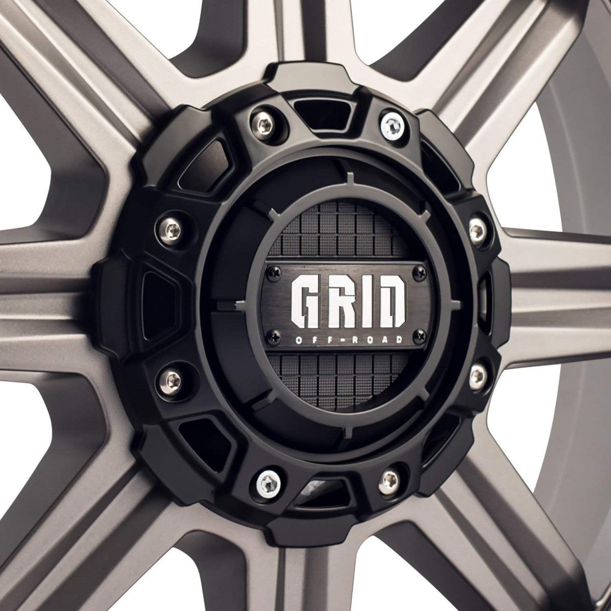 Grid Wheels GD10-17090550A0010 Grid Off-Road GD10 Custom Wheel - 17x9, 0 Offset, 5x150 Bolt Pattern, 110.3mm Hub - Matte Antracite with Black Lip Rim