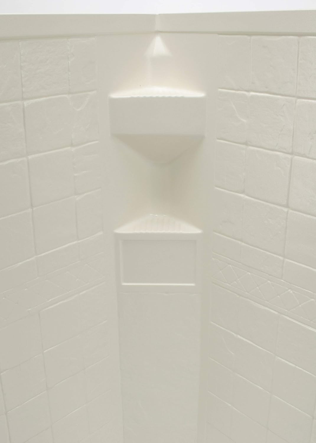 Lippert Replacement 34"x 34"x 68" Slate Parchment Neo Angle Shower Wall Surround for RVs, Manufactured Homes, Travel Trailers, 5th Wheels, and Motorhomes - 306203