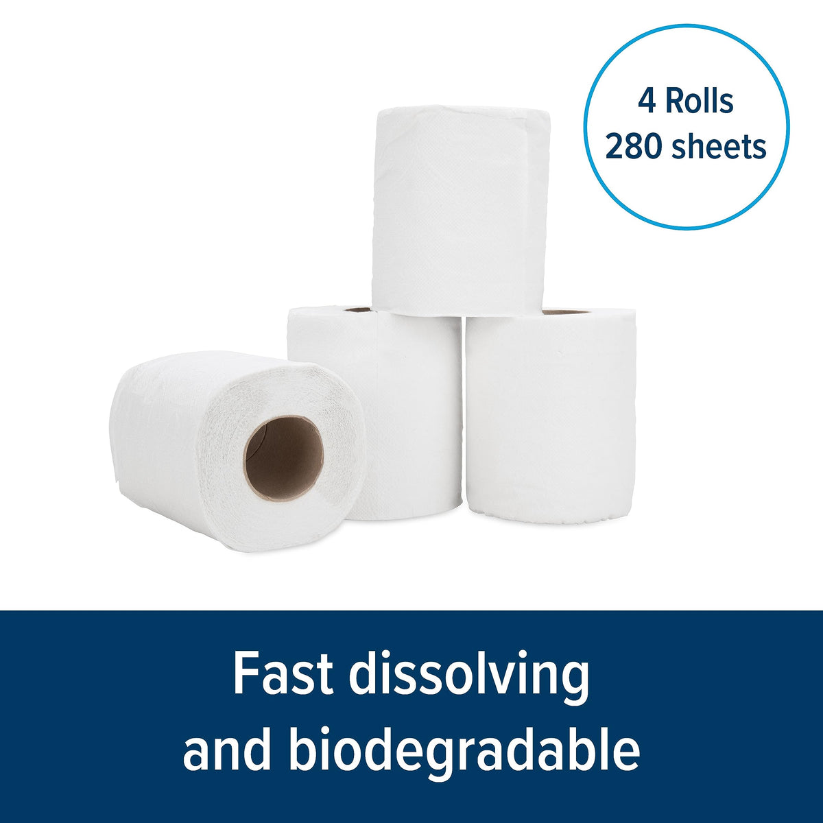 CAMCO 40276 Camco 40276 Toilet Tissue, 1 Pack of 4 Rolls, White