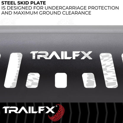 TRAILFX B0046T Trailfx Bull Bar B0046T, 3 Inch Diameter, Powder Coated, Titanium Black, with Skid Plate/Holes for Optional Lighting, 6-1/2 Inch Max Light/ 20 Inch Max Light Bar, Fits 2024-2025 Toyota Land Cruiser
