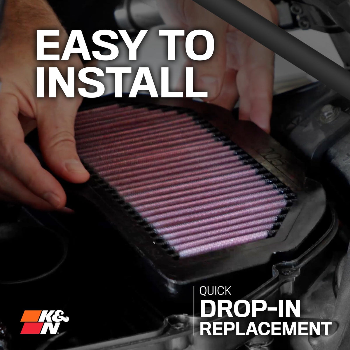 K&N FILTER CM-9910 K&N Engine Air Filter: High Performance, Powersport Air Filter, CM-9910
