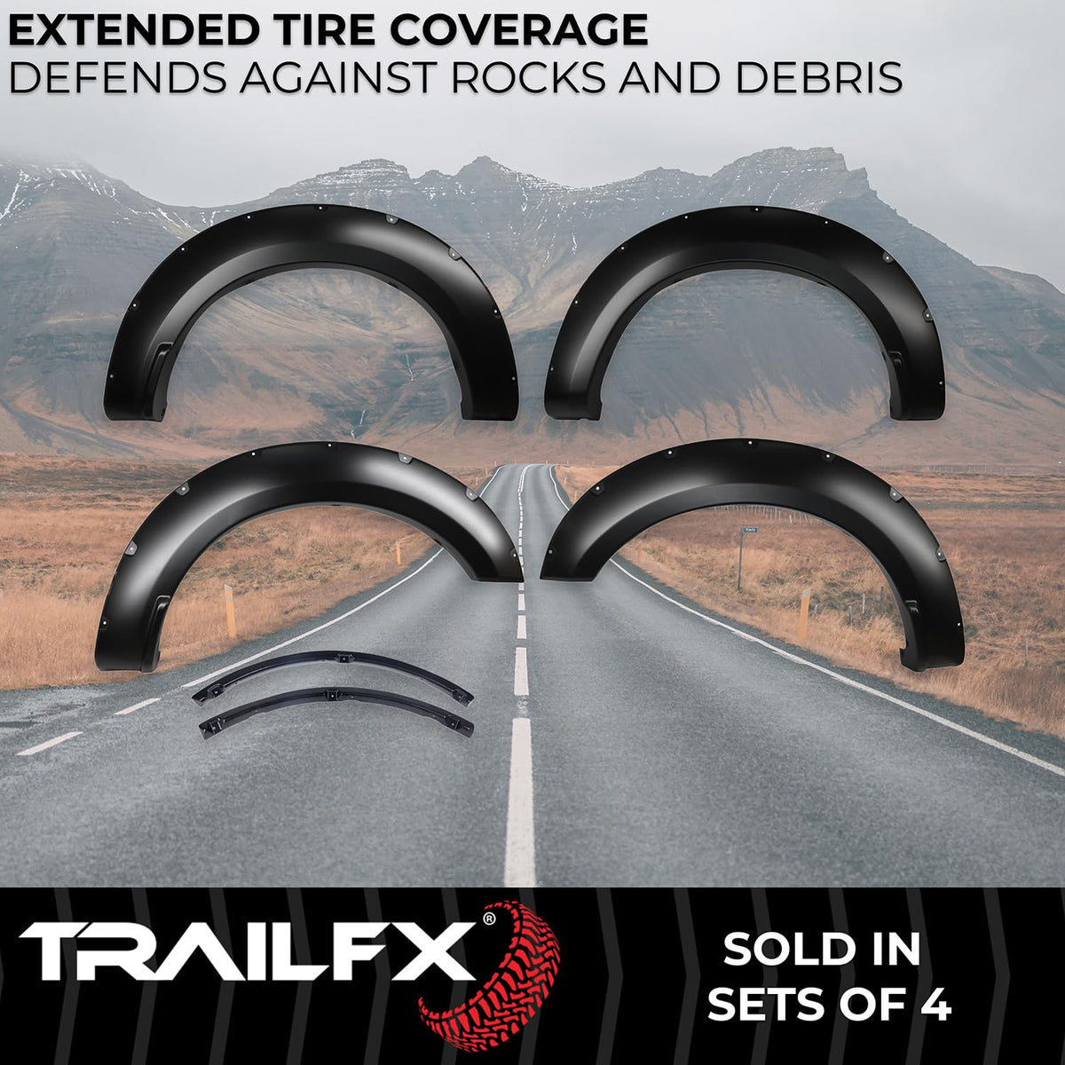 TRAILFX TFF3007S Trailfx TFF3007S POCKET STYLE FLARE SMOOTH SET OF 4