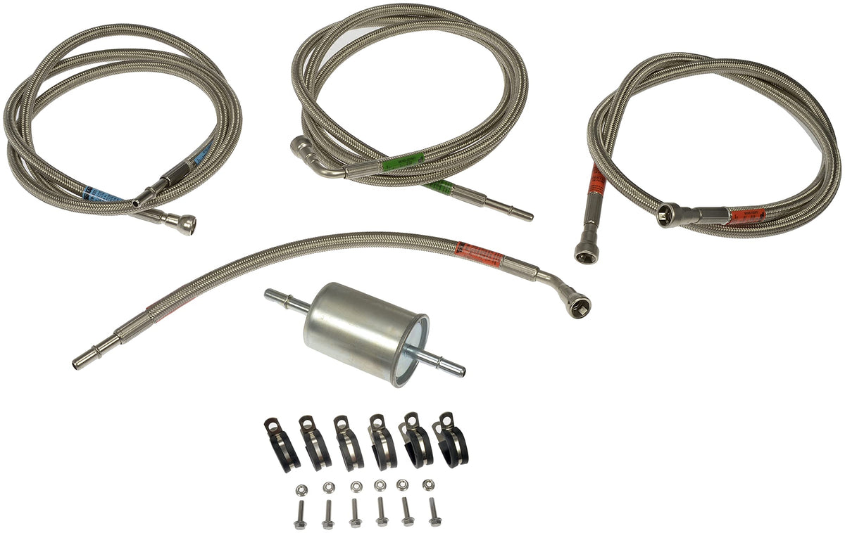 Dorman 819-820 Front Flexible Stainless Steel Braided Fuel Line