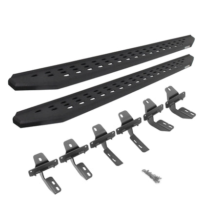 GO RHINO 69412973T RealTruck RB20 Running Boards & Brackets | Galvanized Steel, Protective Bedliner Coating | 69412973T | Fits 2021-2026 Ford Bronco 4-Door (Excludes Bronco Sport)