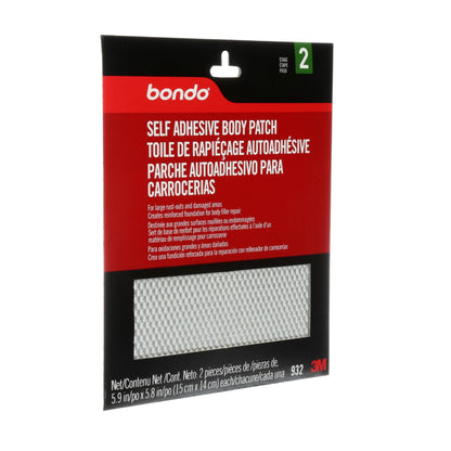 3M 932 Bondo Self-Adhesive Body Patch, For Large Rust-Outs and Damaged Areas, 2 Patches, 5.9 in x 5.8 in, 2 Patches