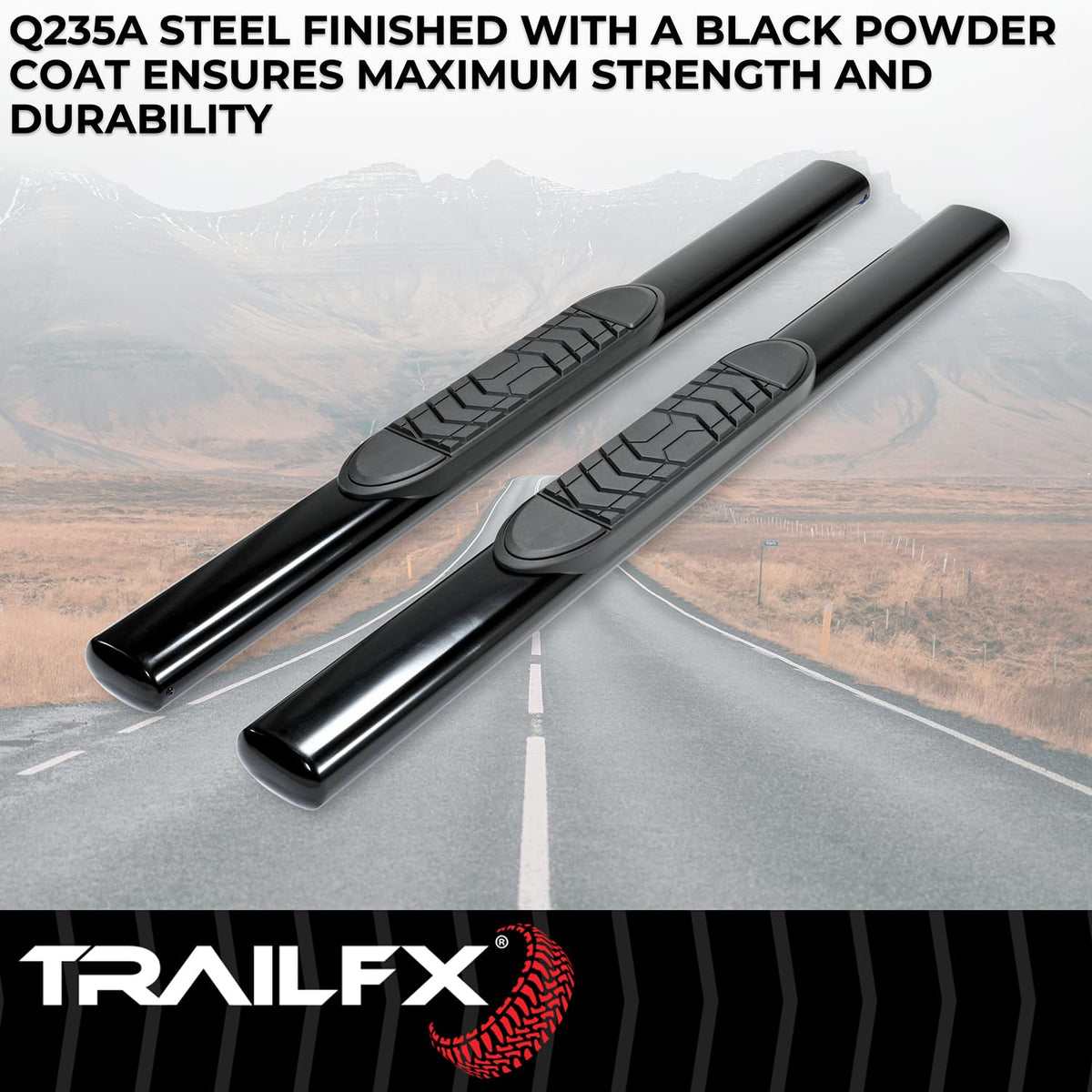 TRAILFX A7001B Trailfx A7001B 5'' OVAL STRAIGHT BAR BLK