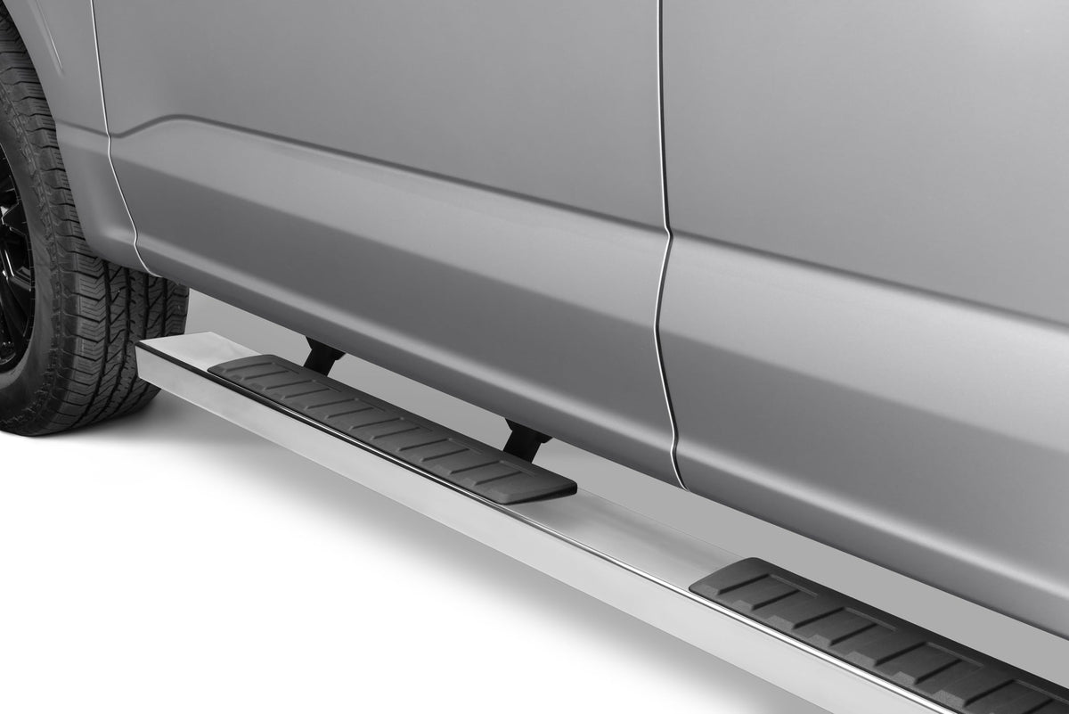 GO RHINO 6862415587PS Go Rhino 6" OE Xtreme II Sidesteps & Brackets | Stainless Steel, Polished | 6862415587PS | Fits 2015-2024 Ford F-150 Super Crew; 2017-2024 Ford F-150 Raptor Super Crew & Others (See Description)