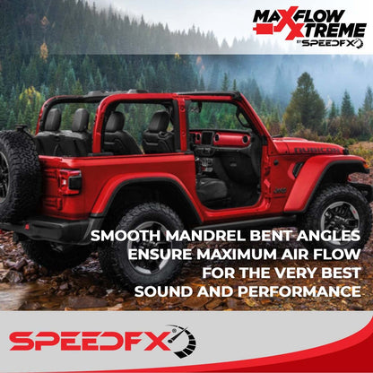 SPEEDFX 50600 MaxFlow Xtreme Axle Back Performance Exhaust System Jeep Wrangler JK 2012-2018