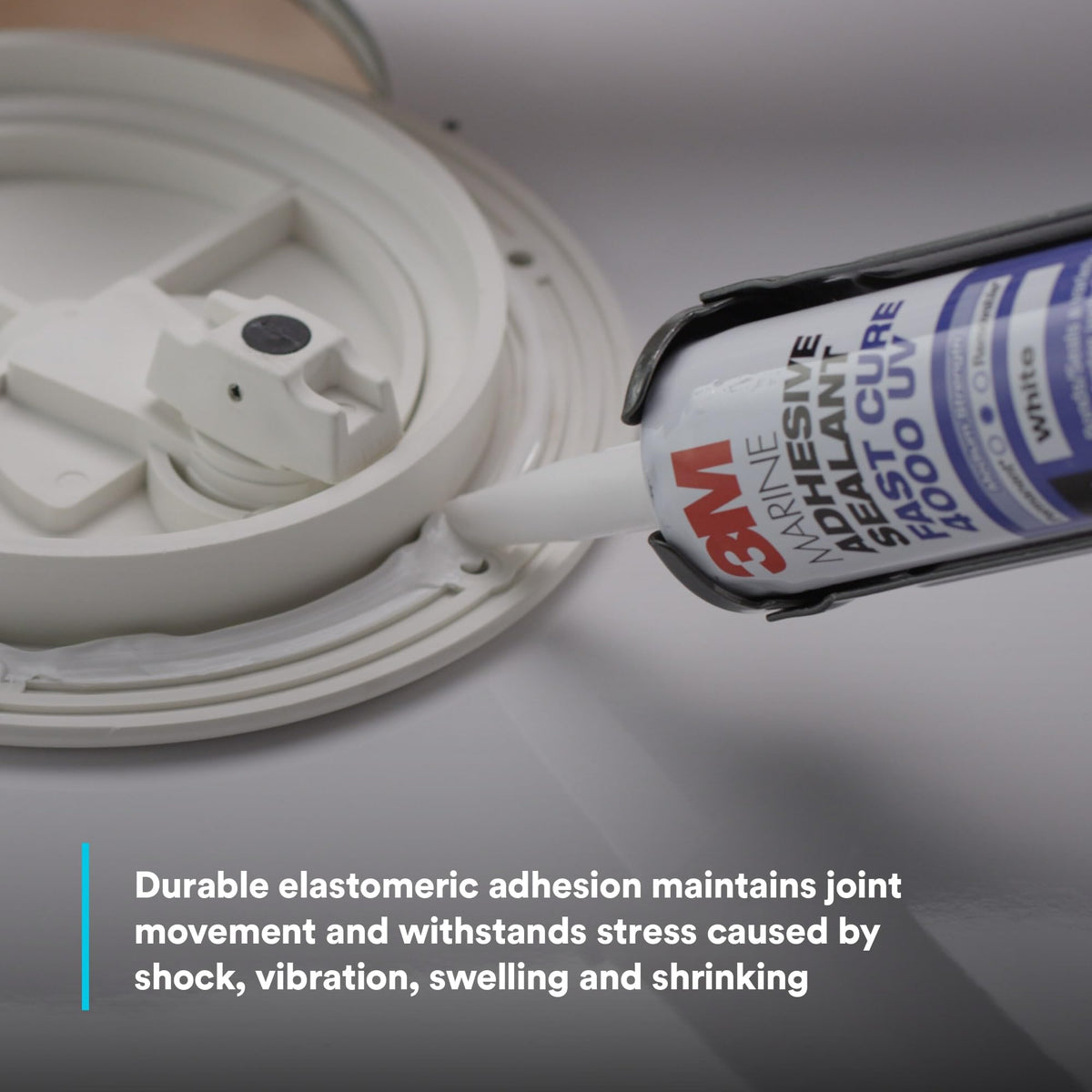3M 06580 3M Marine Adhesive Sealant 4000UV, PN06580, White, 295 mL Cartridge