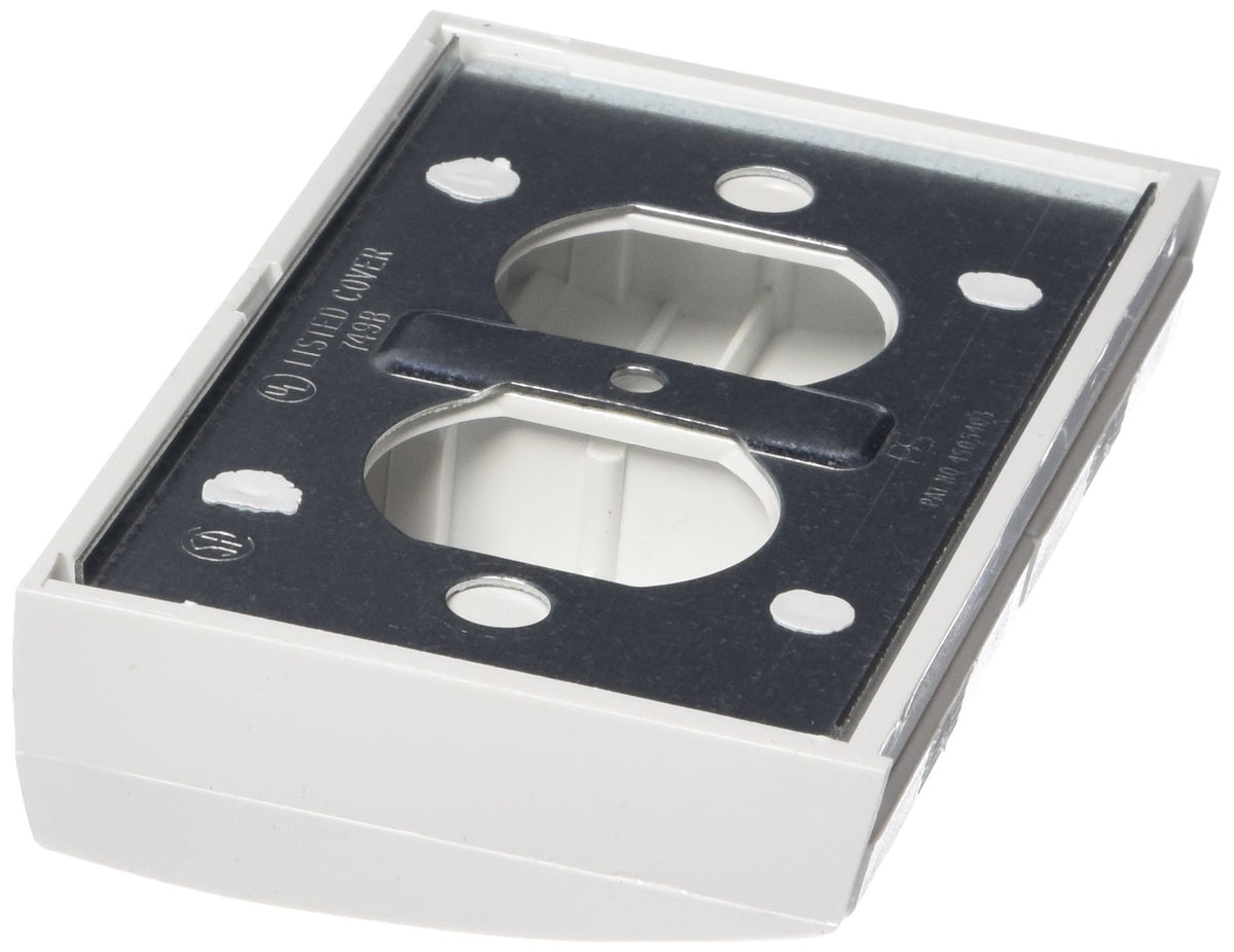 RV DESIGNER E365 RV Designer E365 - Weatherproof Dual AC Outlet Snap Cover Plate Only, White