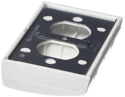 RV DESIGNER E365 RV Designer E365 - Weatherproof Dual AC Outlet Snap Cover Plate Only, White
