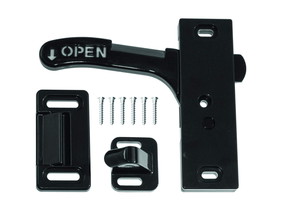 RV DESIGNER E287 RV Designer E287 - RV Screen Door Latch Kit, Left-Hand Amerimax, Black