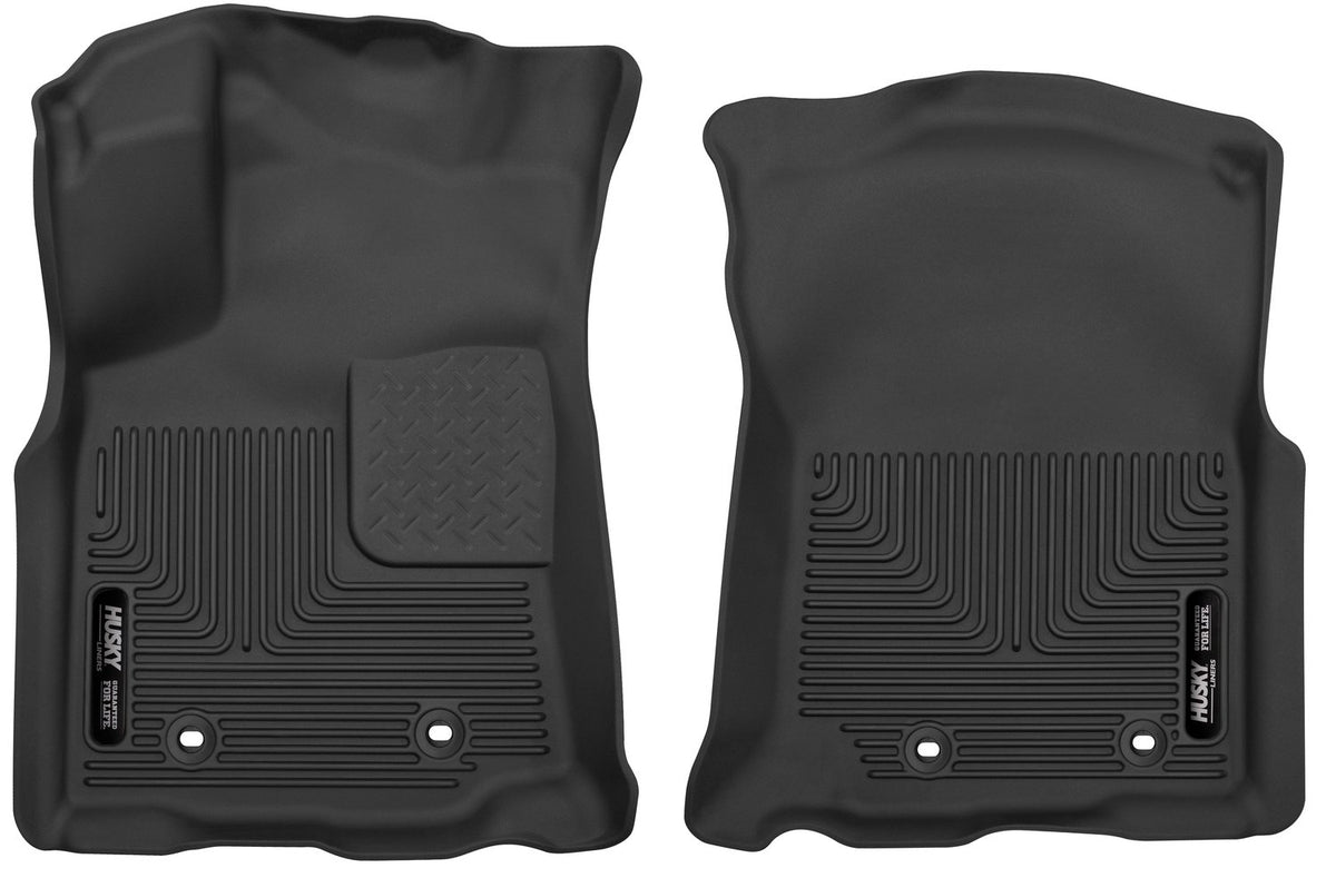 Husky Liners 53751 Husky Liners X-act Contour Floor Mats – Fits 2018-2023 Toyota Tacoma, Double & Access CAB ONLY w/Auto Trans – Front Row, 2-pc Black - 53751