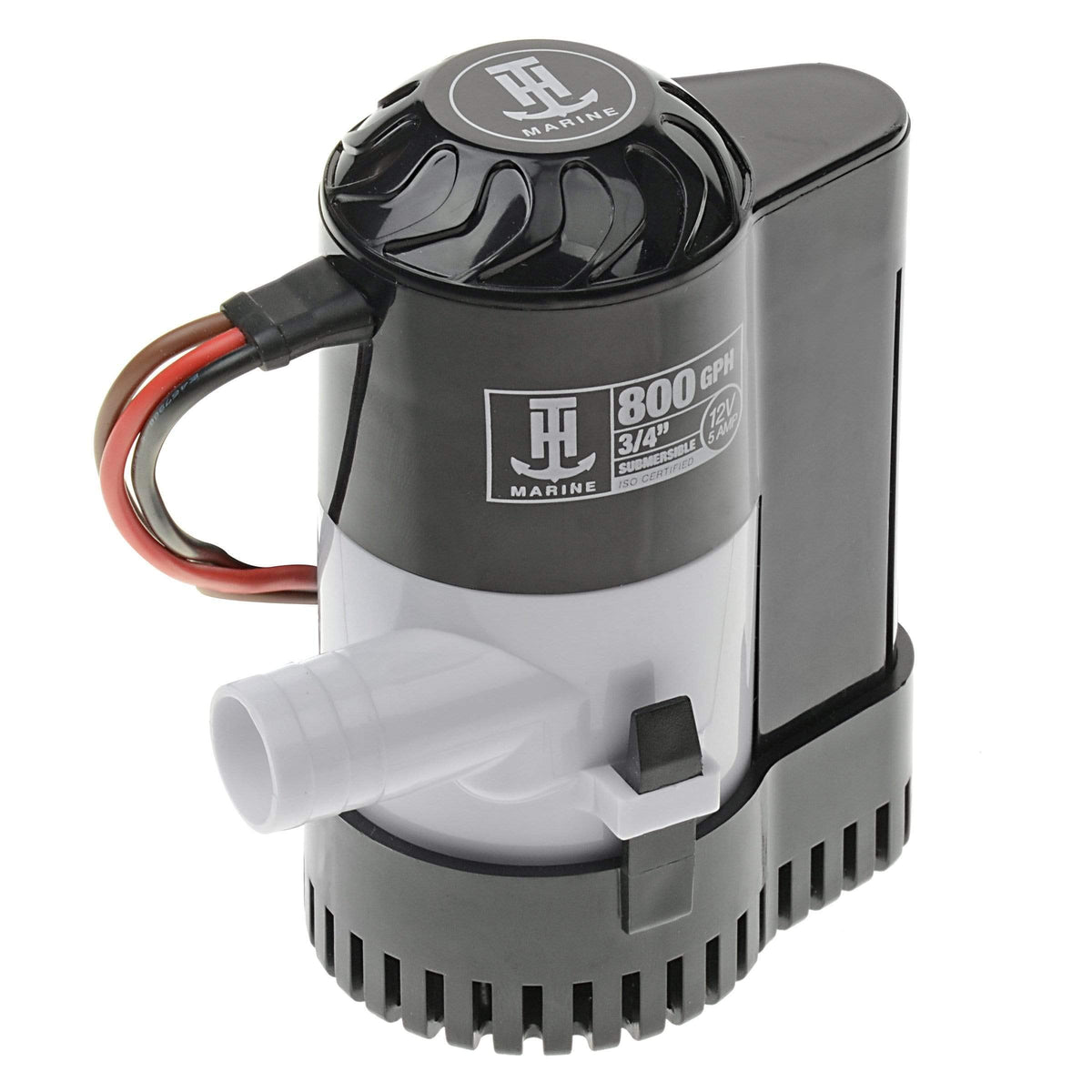 T-H MARINE BE-PL-57422-DP T-H Marine Automatic Bilge Pump - 800 GPH - Submersible with Built-In Float Switch - Fits 3/4 in Hose - 13.6V DC - 8 Second Shut-Off Delay - Corrosion-Resistant Marine Pump