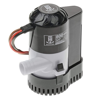 T-H MARINE BE-PL-57422-DP T-H Marine Automatic Bilge Pump - 800 GPH - Submersible with Built-In Float Switch - Fits 3/4 in Hose - 13.6V DC - 8 Second Shut-Off Delay - Corrosion-Resistant Marine Pump