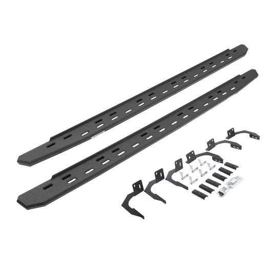 GO RHINO 69610687ST Go Rhino RB30 Slim Running Boards & Brackets | Galvanized Steel, Protective Bedliner Coating | 69610687ST | Fits 2010-2024 Dodge RAM 2500/3500 Crew Cab & 2009-2014 Dodge RAM 1500 Crew Cab