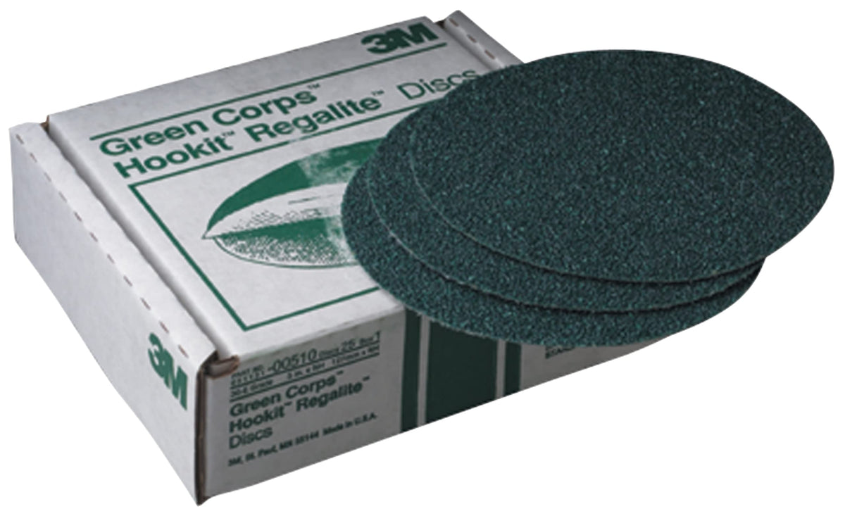 3M 00515 3M Green Corps Hookit Disc, 00515, 6 in, 40, 25 Discs per Carton