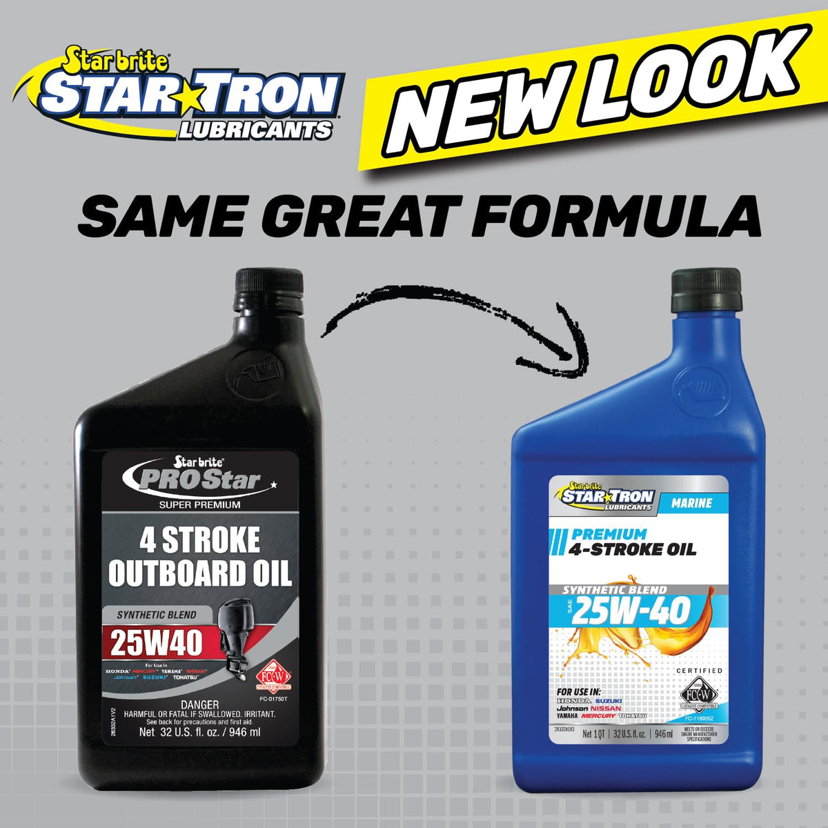 STAR BRITE 028332 STAR TRON Pro Star Synthetic Blend 4-Stroke Outboard Oil 25W-40