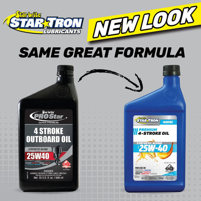 STAR BRITE 028332 STAR TRON Pro Star Synthetic Blend 4-Stroke Outboard Oil 25W-40