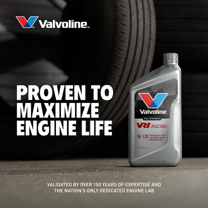 VALVOLINE 679083 Valvoline VR1 Racing Synthetic SAE 10W-30 Motor Oil 1 QT, Case of 6