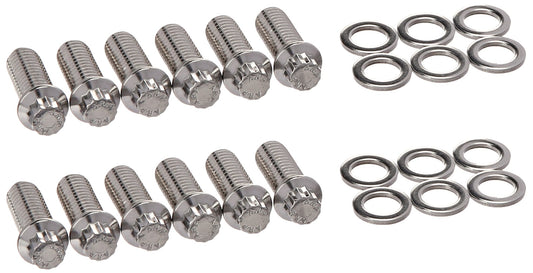 ARP 400-1209 ARP 4001209 Header Bolts With 12-Point Heads, Polished Stainless Steel, Set Of 12