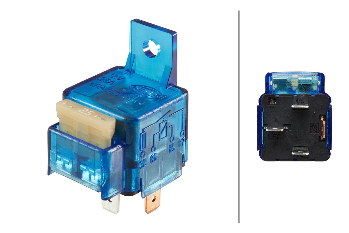 HELLA 003530041 HELLA 003530041 12V/25 Amp SPST Mini ISO Relay with 25 Amp Fuse and Bracket