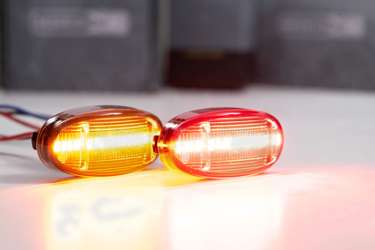 MORIMOTO LF7933-1 Morimoto XB LED Side Markers, Smoked Housing, Fits Ford Superduty (11-16), Four Plug and Play Assemblies, Easy Install, Amber Front & Red Rear, Anti-UV Coating (1x LF7933-1)