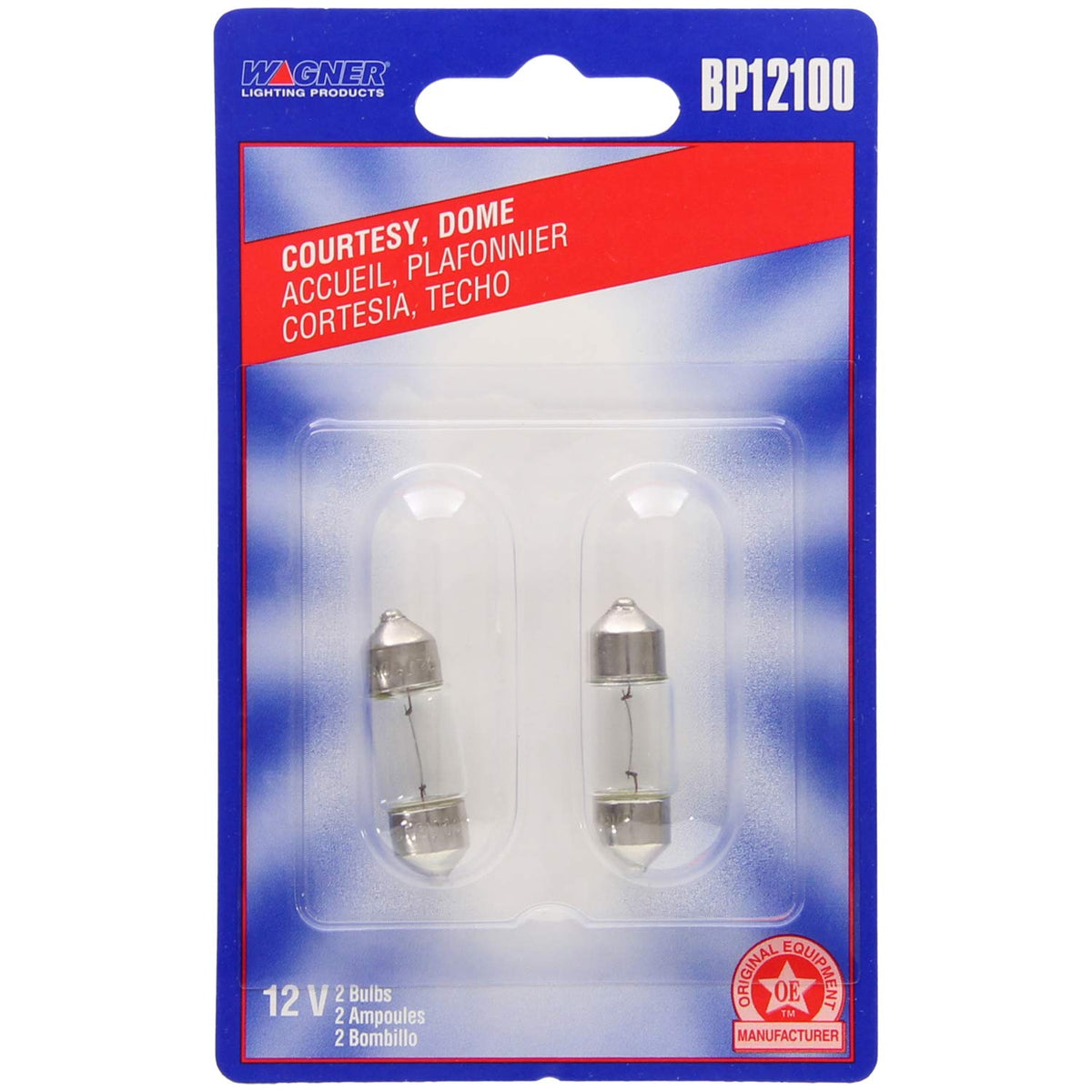 WAGNER BP12100 Wagner Lighting BP12100 Standard Multi-Purpose Light Bulb Card of 2