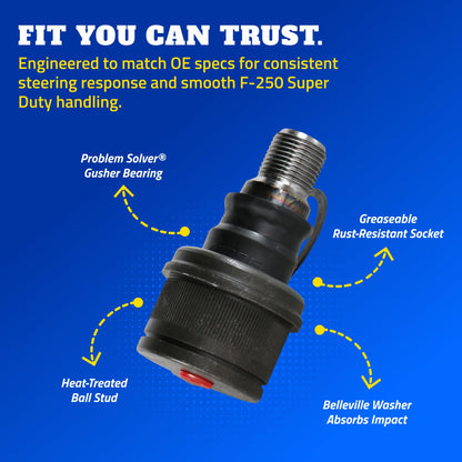 MOOG K8607T MOOG Front Outer Steering Tie Rod End - Front Suspension Joint for Trucks - Heavy Duty Ball Joint - Fit Tested Ball - OE Specification Match - Truck Suspension Component