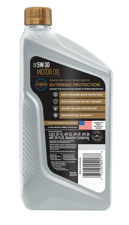 VALVOLINE 891678 Valvoline Extended Protection Full Synthetic Motor Oil SAE 5W-30 1 QT