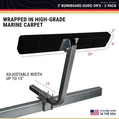 CE Smith 27660 CE Smith, 27660 2-Foot Bunk Board Guide-On, Black