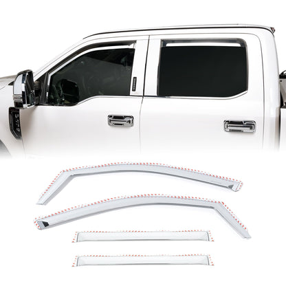 PUTCO 480065 Putco 480065 Element Chrome Window Visor in Channel 4pc