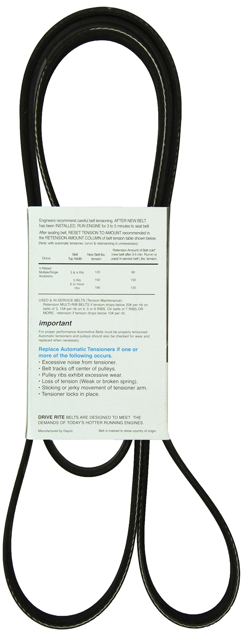 Dayco 5070885DR Drive Rite V-Ribbed Belt