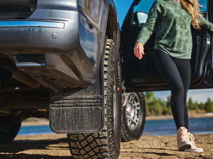 Husky Liners 55001 Husky Liners Universal Muddog Mud Flaps – Rubber Front Mud Flaps - 12" w/Weight - Black – 55001