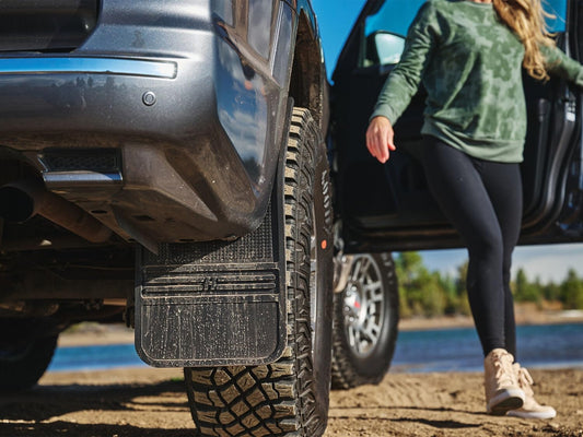 Husky Liners 55001 Husky Liners Universal Muddog Mud Flaps – Rubber Front Mud Flaps - 12" w/Weight - Black – 55001