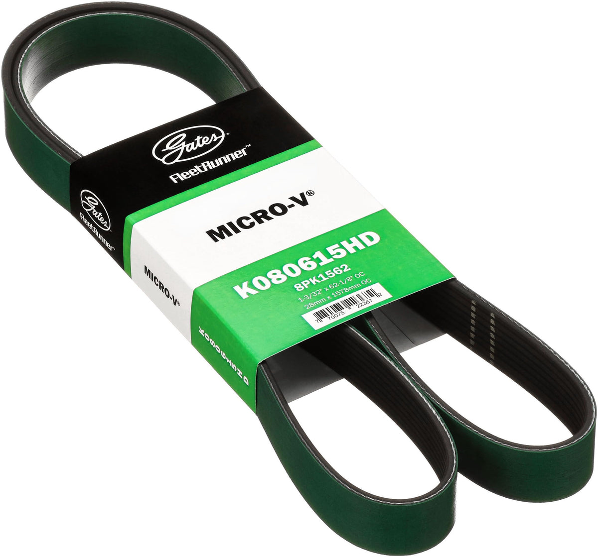 Gates K080615HD FleetRunner Micro-V Serpentine Drive Belt