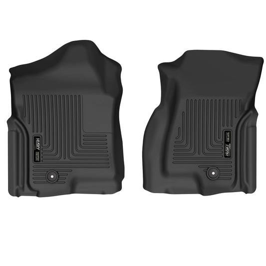 Husky Liners 52111 Husky Liners X-act Contour Floor Mats – Fits 1999-2007 Chevrolet Silverado & GMC Sierra 1500; 2001-2007 Silver-Sierra 2500/3500, Ext & Crew Cab (07 Classic Body) – Front Row, 2-pc Black - 52111